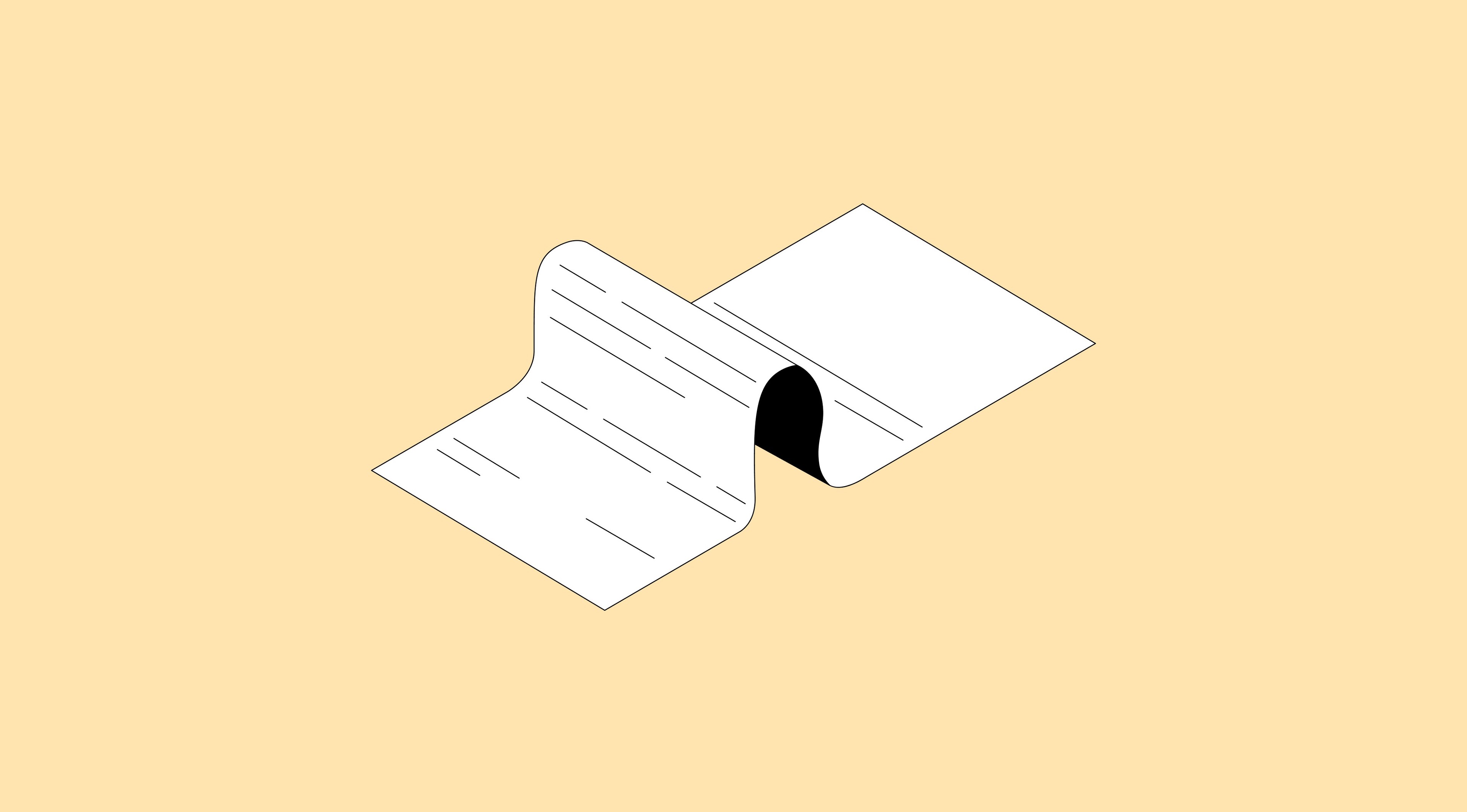 A folded up business contract.